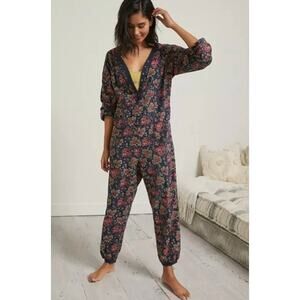 Anthropologie Fireside Flannel Sleep Jumpsuit XS